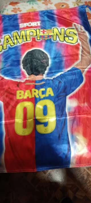 Bandera FC Barcelona Champions 09
