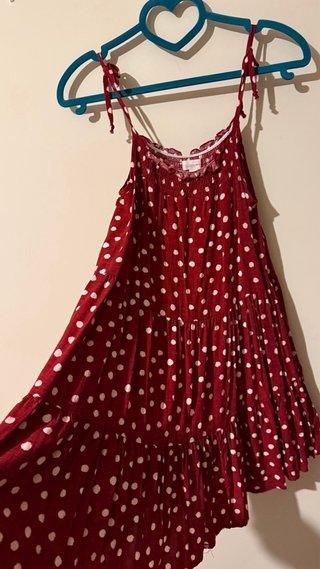 Vestido Ysabel Mora rojo lunares
