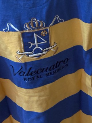 Polo Valecuatro rayas azul y amarillo Talla M