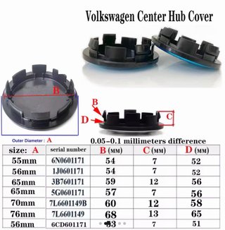 Tapa Bujes Volkswagen 76mm