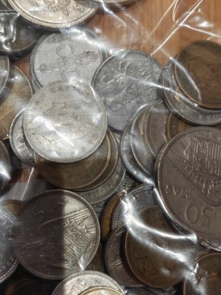 Lote monedas peseta 900g