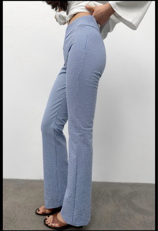 Pantalón Vichy Zara Talla S