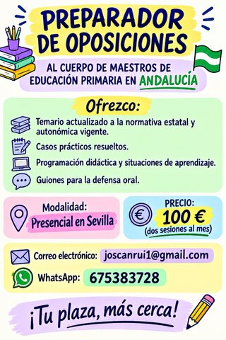 Preparador Oposiciones Primaria Andalucía 2027