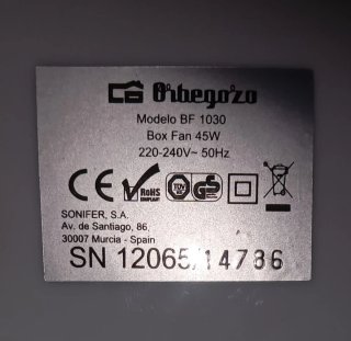 Ventilador sobremesa Orbegozo Comfort Plus
