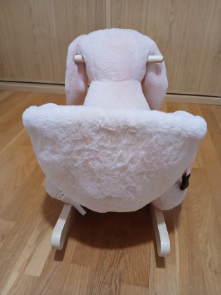 Peluche Balancín Conejo Rosa