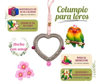 Columpio para agapornis/pájaros/periquitos