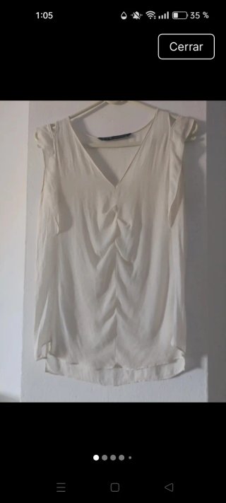 Camisa Zara Mujer Blanca Talla XS