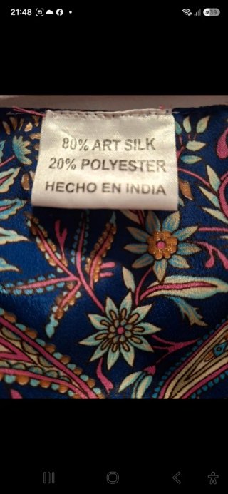 Vestido Boho Estampado Azul Talla única