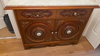 Mueble recibidor clásico retro con espejo