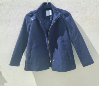 Abrigo Mango azul oscuro