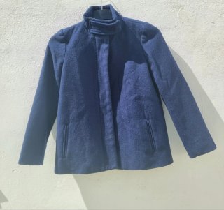 Abrigo Mango azul oscuro