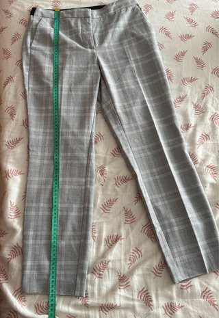 Pantalones de cuadros grises talla S