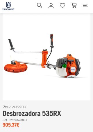Desbrozadora Husqvarna 535XR Profesional