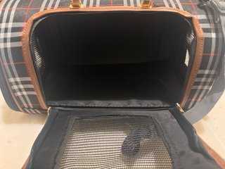 Transportín Perro XS/S Cuadros Marrón