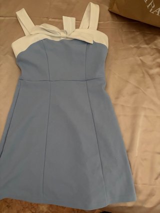 Vestido corto Shein tirantes blancos