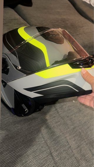 Casco Moto LS2 Gris y Amarillo