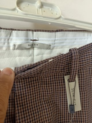 Pantalón Slim Fit Marrón Talla 38