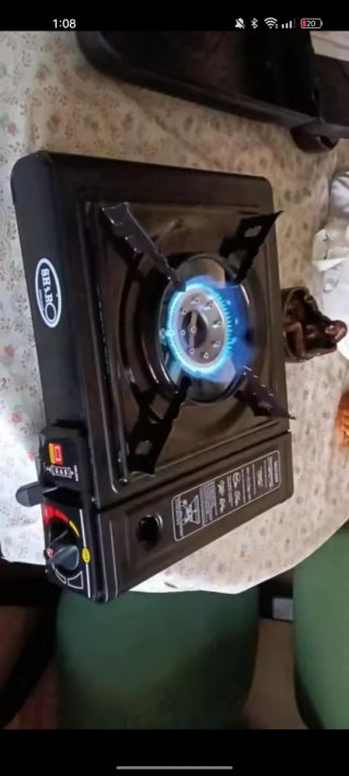Cocina Portátil Gas Negra