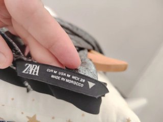 Vestido Zara metalizado largo