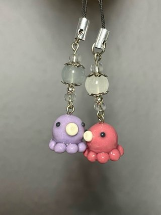 Pendientes y phonecharms pulpo
