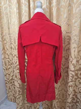 Gabardina Mango Roja Vintage Y2K Parisina París