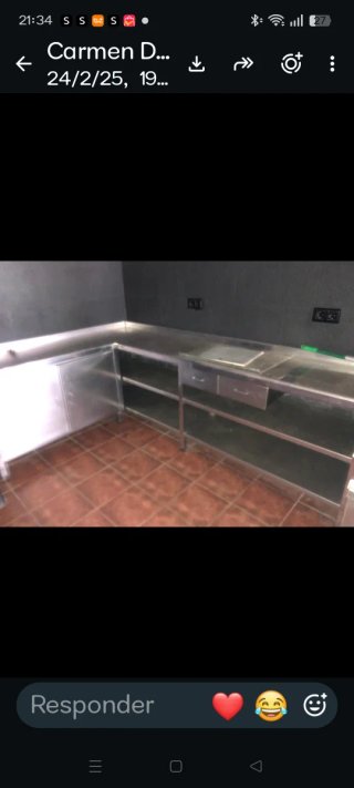 Mueble de acero inoxidable esquinero