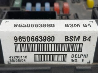 Caja relés fusibles peugeot 9650663980 307 1147307