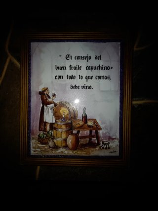 Cuadro Cerámica El consejo del buen fraile