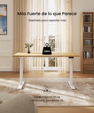 Mesa Elevable FlexiSpot E8 (Bambú) 140x70