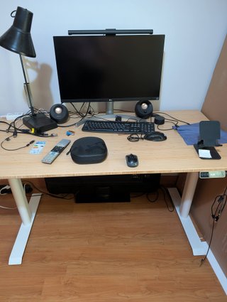 Mesa Elevable FlexiSpot E8 (Bambú) 140x70
