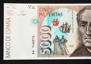 Billete 5000 pesetas 1992 Colón