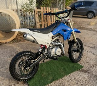 Pit Bike Malcor Azul y Blanca