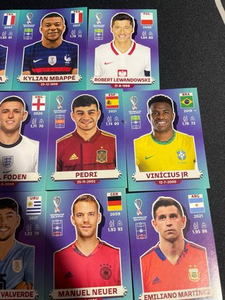 Lote cromos Mundial 2022 Jugadores Importantes