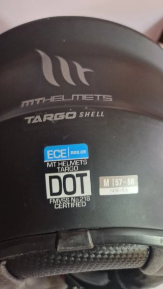 Casco Moto MT Helmets Targo Talla M Negro