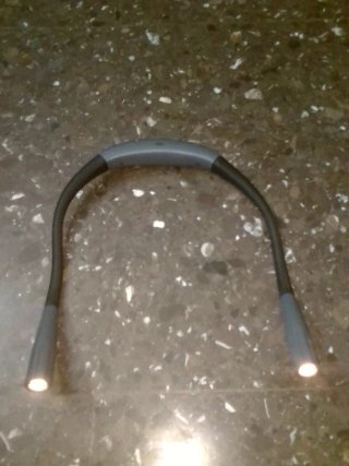 Linterna Doble Flexible Recargable Gris