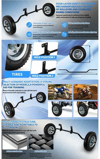 NUEVO! (96€) Ruedas entrenamiento moto universales