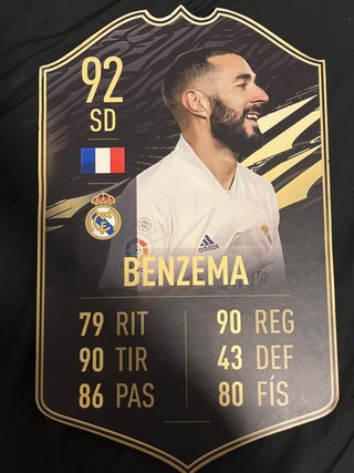 Carta Grande Karim Benzema 92 SD