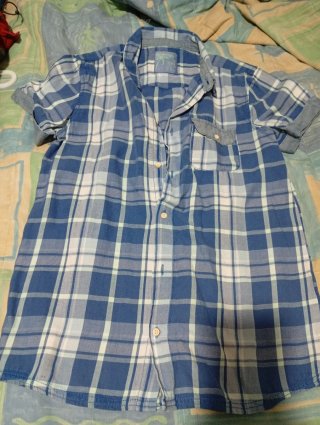 Camisa niño cuadros azul 13 años