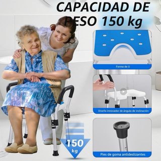 NUEVO! Taburete Ducha Mayores con Reposabrazos