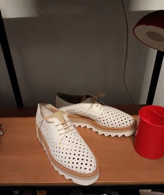Zapatos Oxford Baldinini Trend Piel Calada Blancos