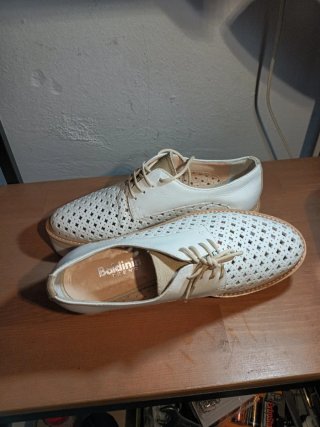 Zapatos Oxford Baldinini Trend Piel Calada Blancos