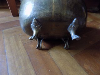 Cesta cobre/latón con asas