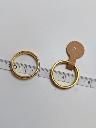 Pack 2 Anillos Dorados alianza circonitas
