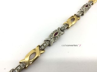 pulsera oro 18k con piedra