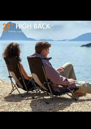 2 Sillas Camping Portal Plegables Reposabrazos
