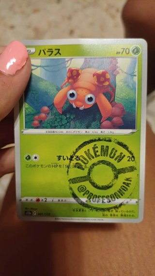 Carta Pokémon Parás HP 70 japonesa