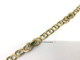 pulsera oro 18k con piedra