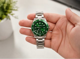 Reloj Sunlifex Esfera Verde Bisel Giratorio