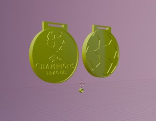 Medalla 3D Champions League UEFA