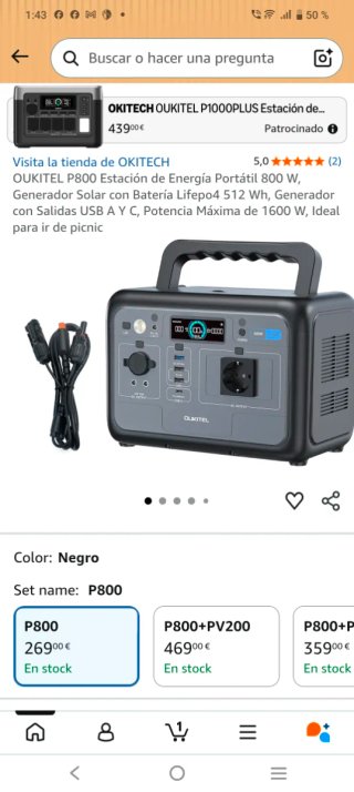 Estación de energía OUKITEL P800 A estrenar